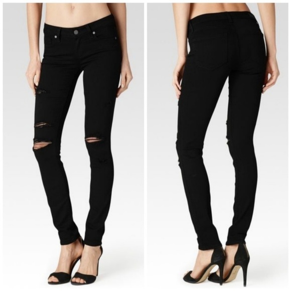 PAIGE Denim - Paige Verdugo Ankle Skinny Jeans Black Eclipse